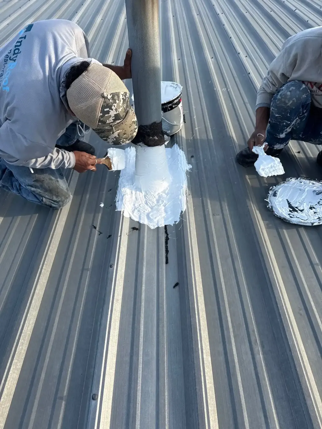 Flashing and seam work in Kirklin